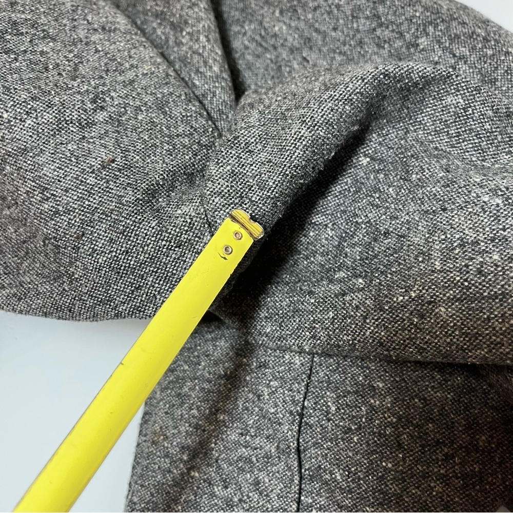 Caslon Grey Wool Blend Tweed Cropped Trouser Pants Size 14 Career Workwear Cuffs - Picture 11 of 11